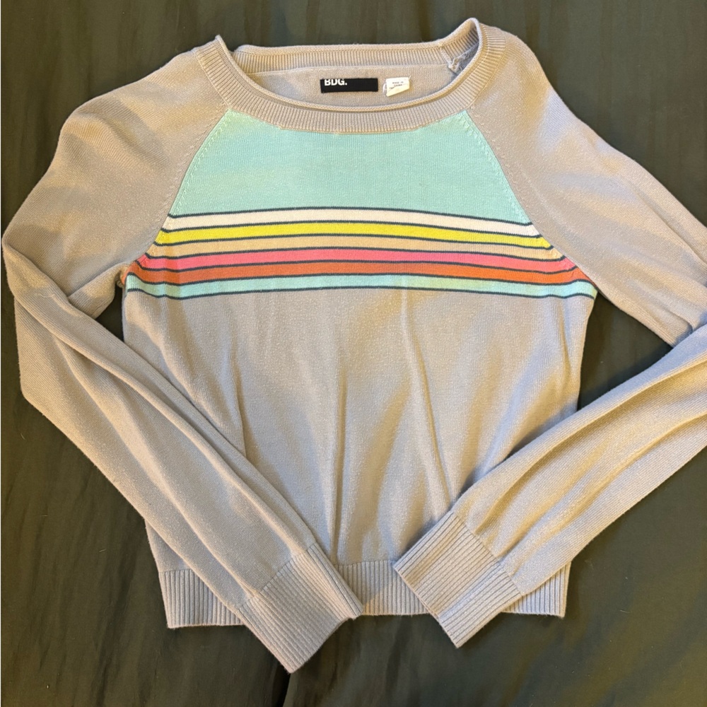 BDG Multicolor Striped Crew Neck Sweater